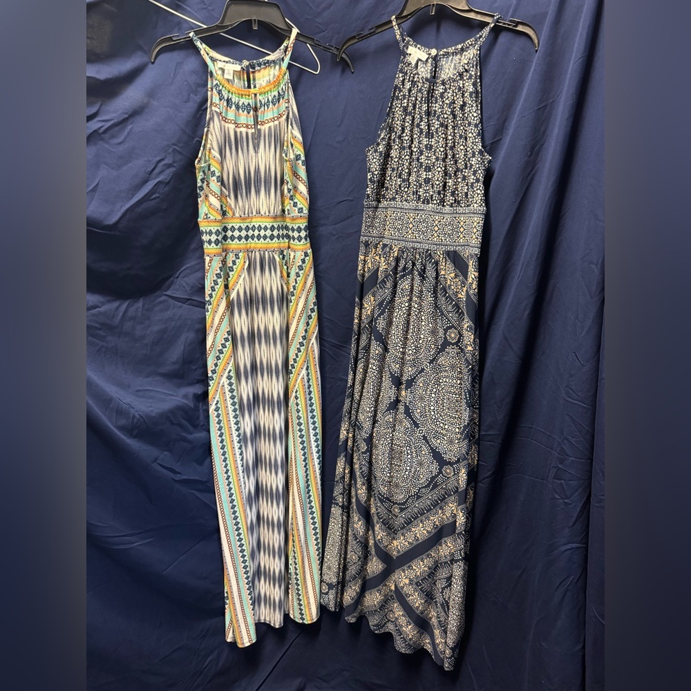 Lot of 2 London Times Maxi dresses. Size 8 10. EUC Navy Blue wedding guest